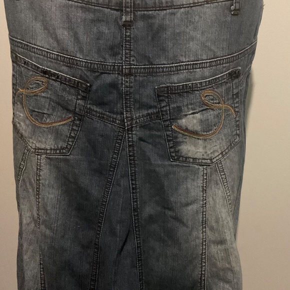 GEORGE COLLECTION  Long  Blue Jean skirt size 34 waist   Vintage - Picture 10 of 16